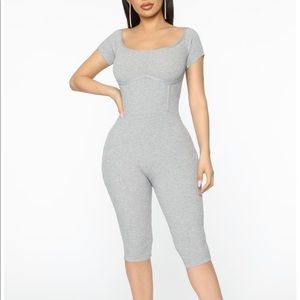 Ribbed underbust romper Clearance